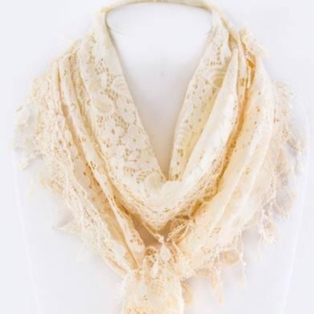 Scarf Antique Fringe Lace